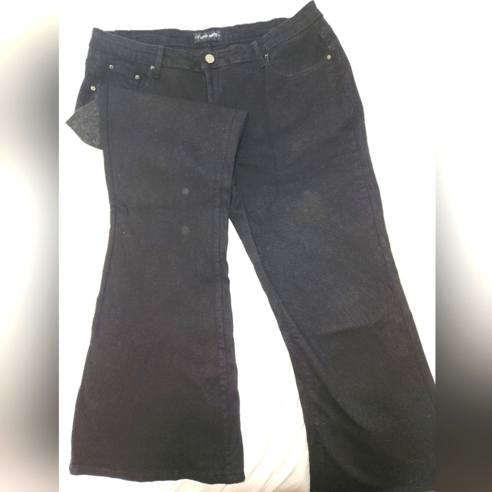 Vintage Black Bell-Bottom Jeans XXL (but about a men's size 35w/32l)